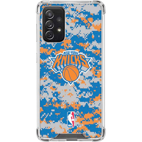 NBA New York Knicks Digi Camo Galaxy A72 5G Clear Case